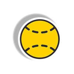 stylish icon in paper sticker style medal winner