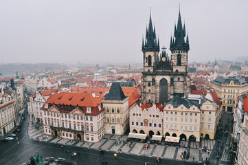 Fototapeta na wymiar View of Old Town Square in Prague