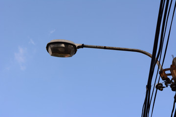 Lamp at side of the road