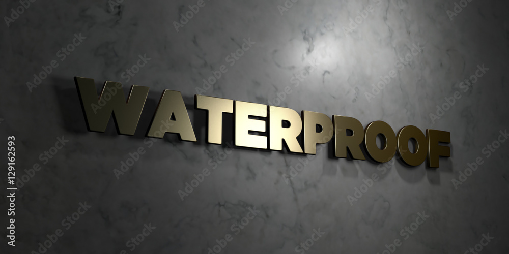 Fototapete waterproof - gold text on black background - 3d rendered royalty free stock picture. this image can 