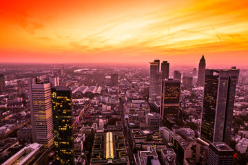 Obraz premium Panorama of Frankfurt am Main, Germany