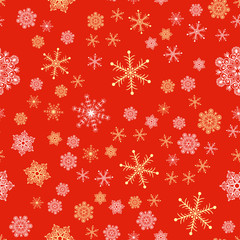 Seamless pattern from snowflakes