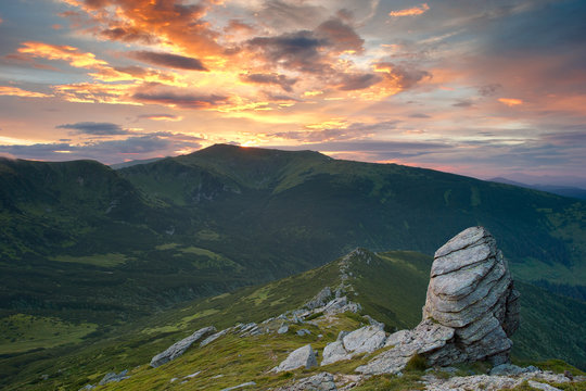 Mountain sunset