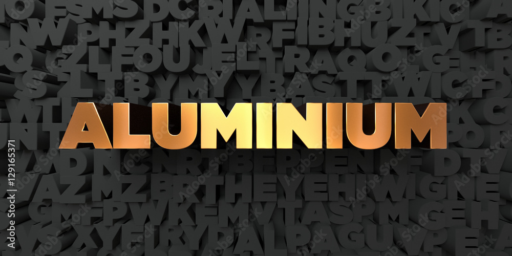 Fototapete aluminium - gold text on black background - 3d rendered royalty free stock picture. this image can b