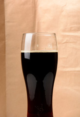 Dark beer close up