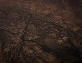 Raues ausgetrocknetes Land von oben