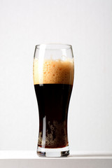 Dark beer close up
