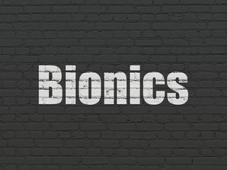 Fototapeta na wymiar Science concept: Bionics on wall background