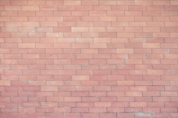 Outdoor background of new red brick wall