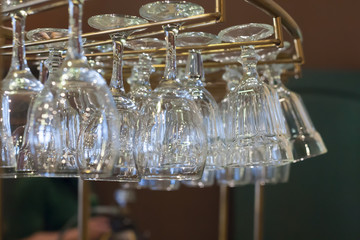 suspension for pure glasses in cafe