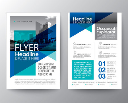 Abstract Blue geometric background for Poster Brochure Flyer design layout template