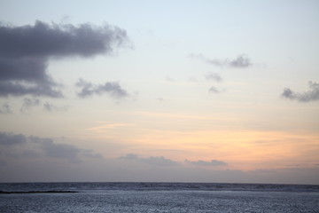 Naklejka na ściany i meble Beautiful Sunset of the guam beach