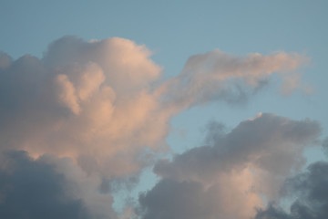Fototapeta na wymiar Guam in the sky clouds.