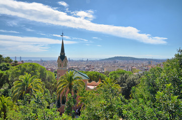 Panorama of Barcelona   - the capital city of the autonomous community of Catalonia - obrazy, fototapety, plakaty