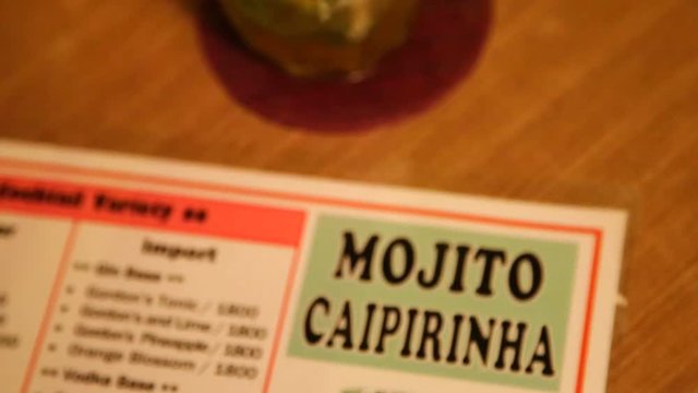close-up of a mojito made with mandalay rum