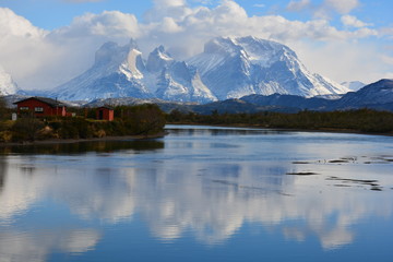 landscape of Country side in Patagonia Chile
