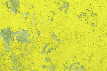 Old yellow wall stained