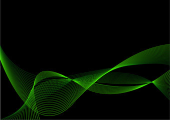 Abstract Black and Green Background with Blend - 129172902