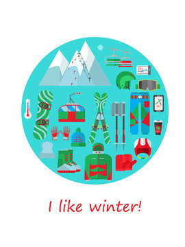 Greeting Card I like winter!