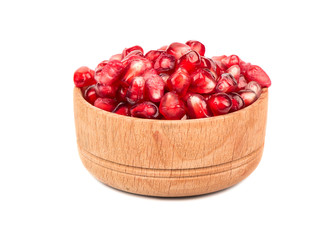 Grains pomegranate in bowl