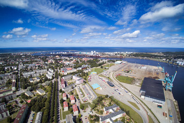 Harbor city Ventspils, Latvia.