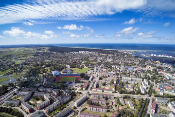 Fototapeta premium Harbor city Ventspils, Latvia.