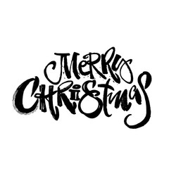 Merry Christmas modern lettering greeting card.