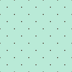 Mint Green Seamless Pattern z Brown Polka Dots - 129177738