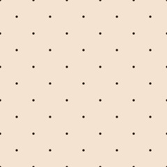 Orange Seamless Pattern with Brown Polka Dots © luciere
