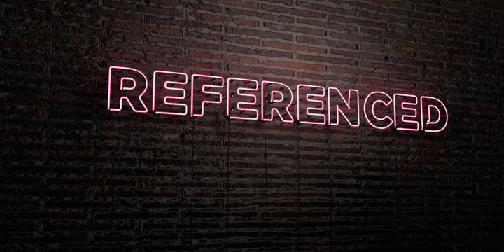 REFERENCED -Realistic Neon Sign on Brick Wall background - 3D rendered royalty free stock image. Can be used for online banner ads and direct mailers..