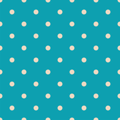 Light Blue Seamless Pattern with Light Beige Polka Dots
