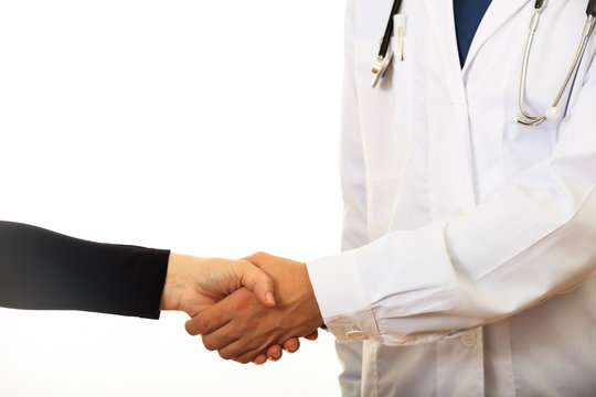 Doctor giving a handshake