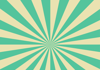 Old Vintage Background with Yellow and Mint Green Rays
