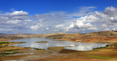 Alpine landscape in Atlas Mountains, Morocco, Africa