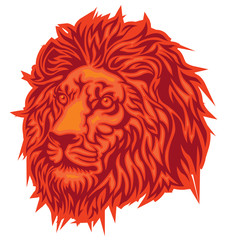 Fototapeta premium Color lion head