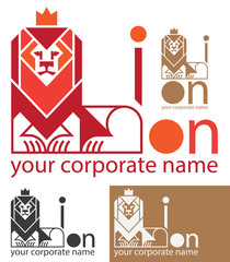 Naklejka premium Lion symbol vector