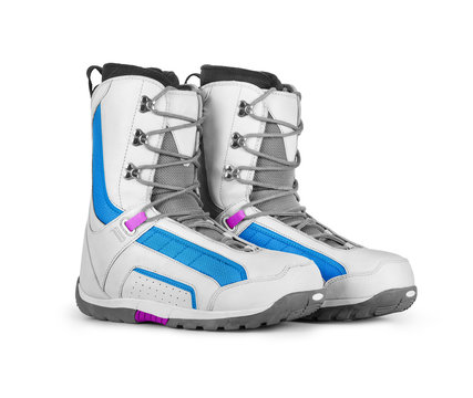 Snowboard Boots Isolated On White Background