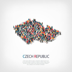 people map country Czech Republic vector