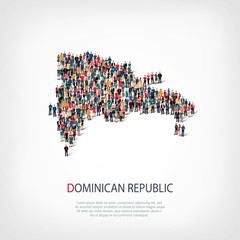 people map country Dominican Republic vector