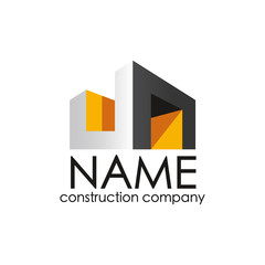 Architect company logo grey yellow