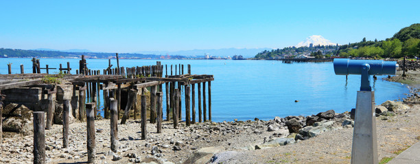 Tacoma, pier waterfront. Ruston Way.