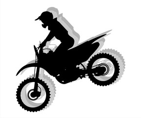 Fototapeta na wymiar Motocross silhouette illustration
