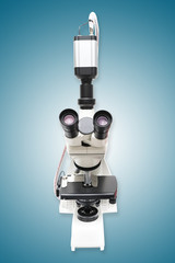 laboratory microscope with clipping path