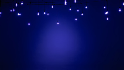 Blue and White lamp background with space for text.