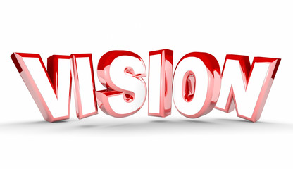 Vision Plan Goal Leadership Word 3d Illustration