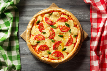 italian pizza at wood