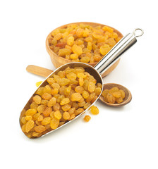 raisins fruit on white background