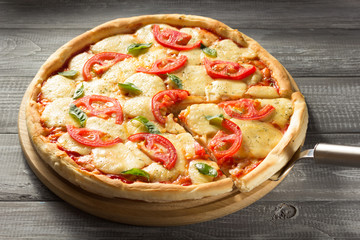 italian pizza at wood