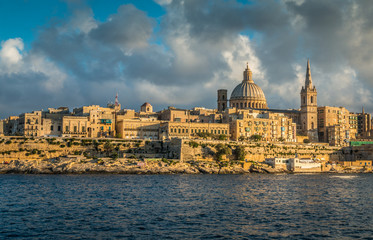 Fototapeta na wymiar Skyline of Valleta in Malta