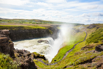 Gullfoss waterfall in Iceland